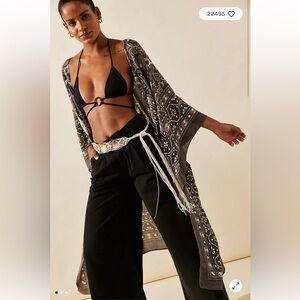 Free People Magic Border Print Dance Kimono Duster